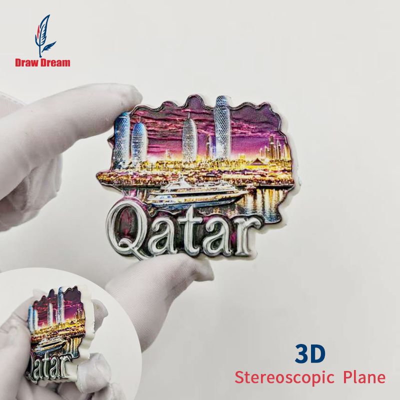 Home Decor Qatar - 1Pc Qatar 3D Stereo Refrigerator Magnet,