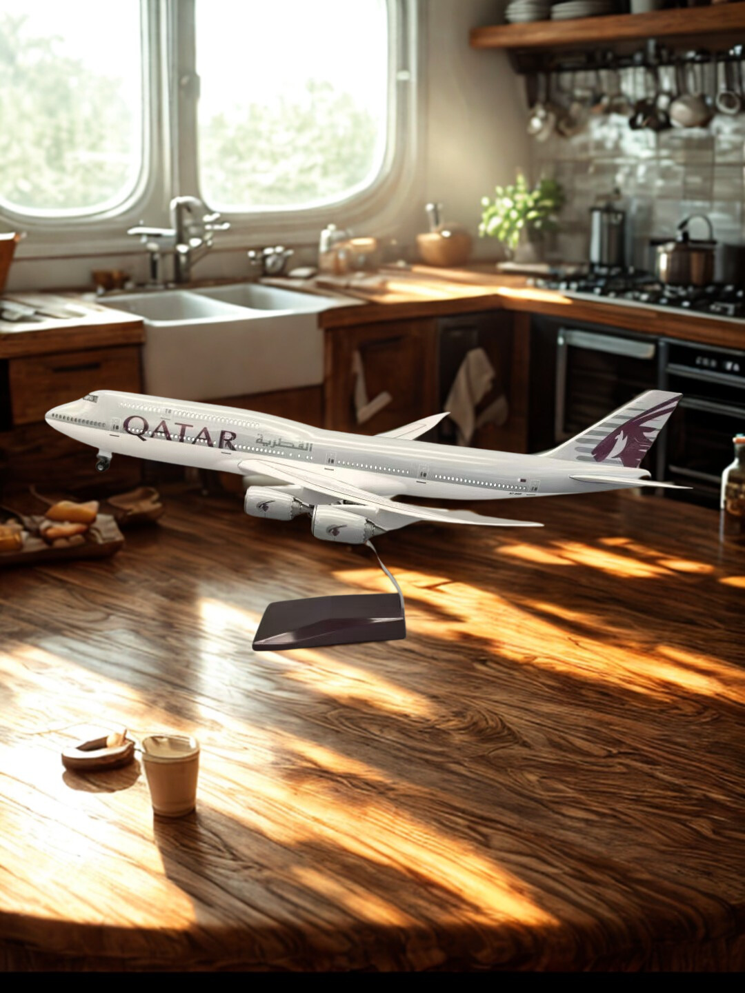 Home Decor Qatar - Airplane Model 1:130 Scale Boeing Aircraft