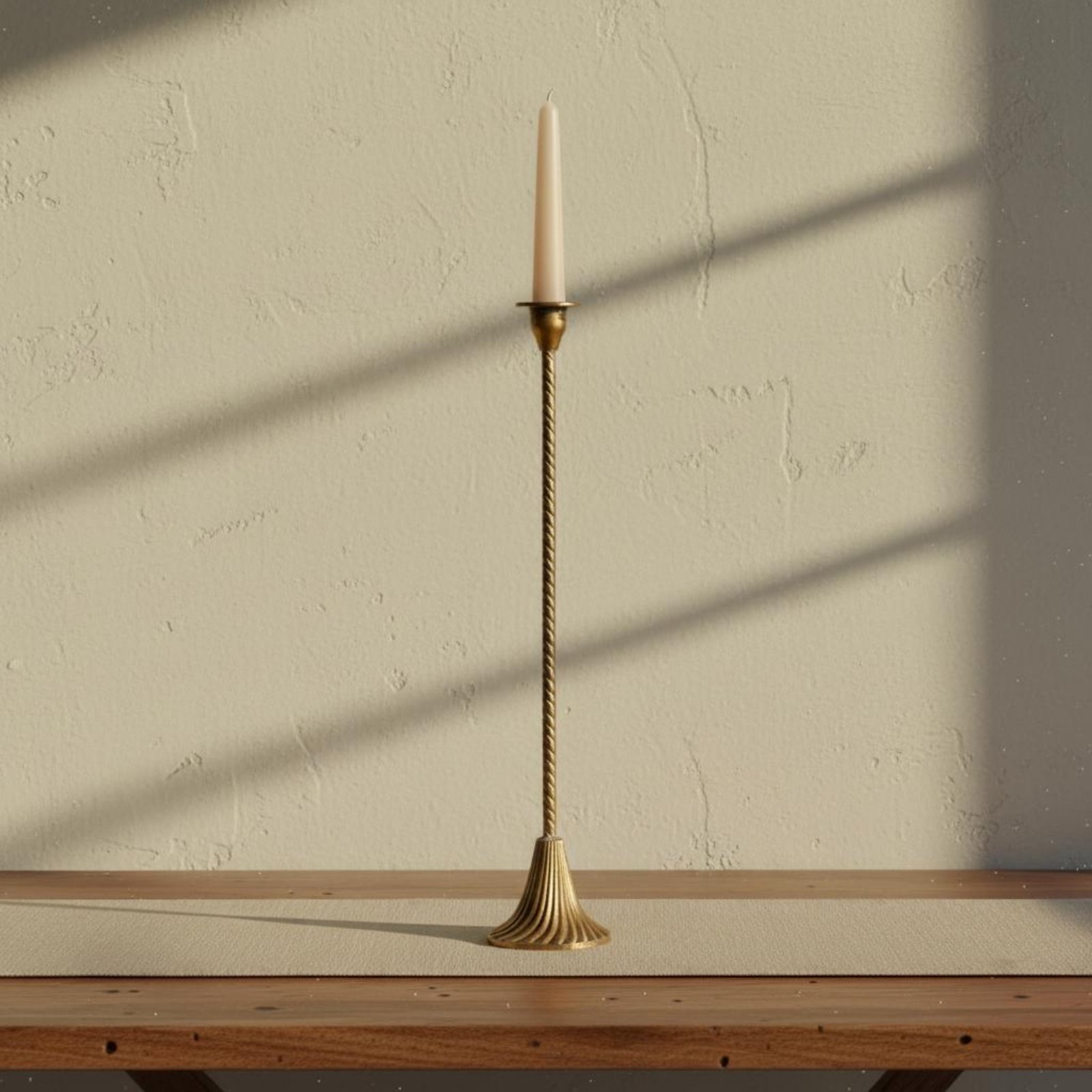 Home Decor Gold - Twisted Gold Candle Holder Stable Base