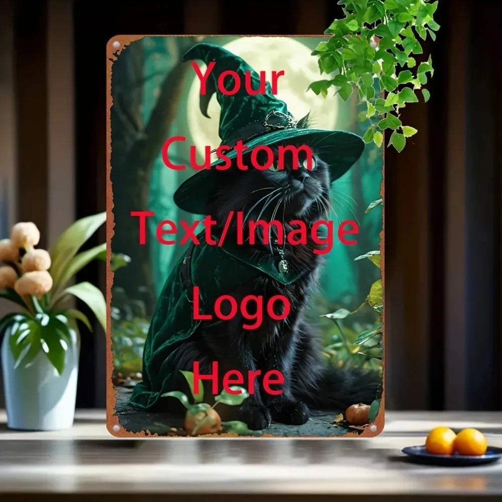 Home Decor Logo - 20.32×30.48CM Custom HD‑Print Aluminum Plaque, Personalized