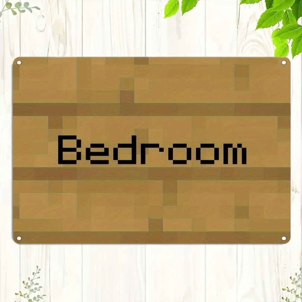 Home Decor Trends - Vintage Pixel Art Bedroom Sign -
