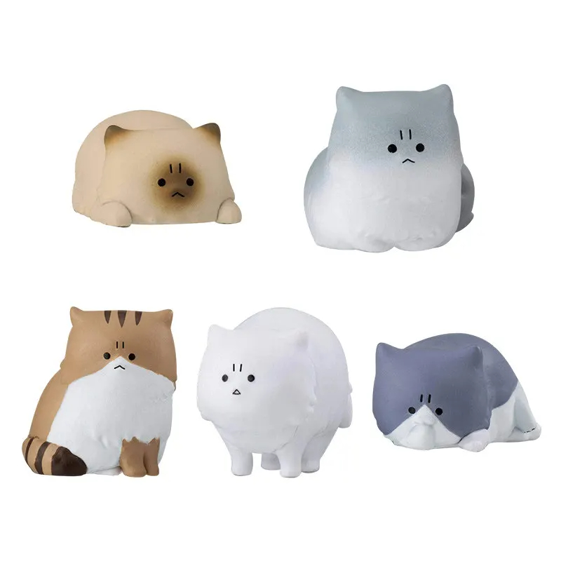 Home Decor Cat - Bandai Gashapon Angry Cat Figurine Mini