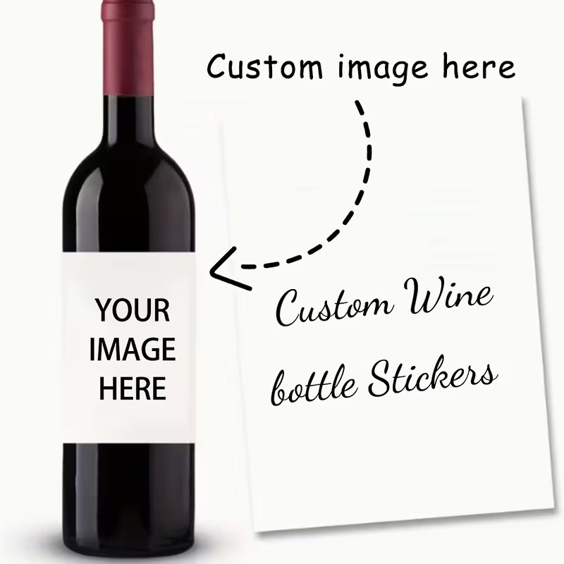 Home Decor Logo - Customized Wine Bottle Label Stickers, Personalized
