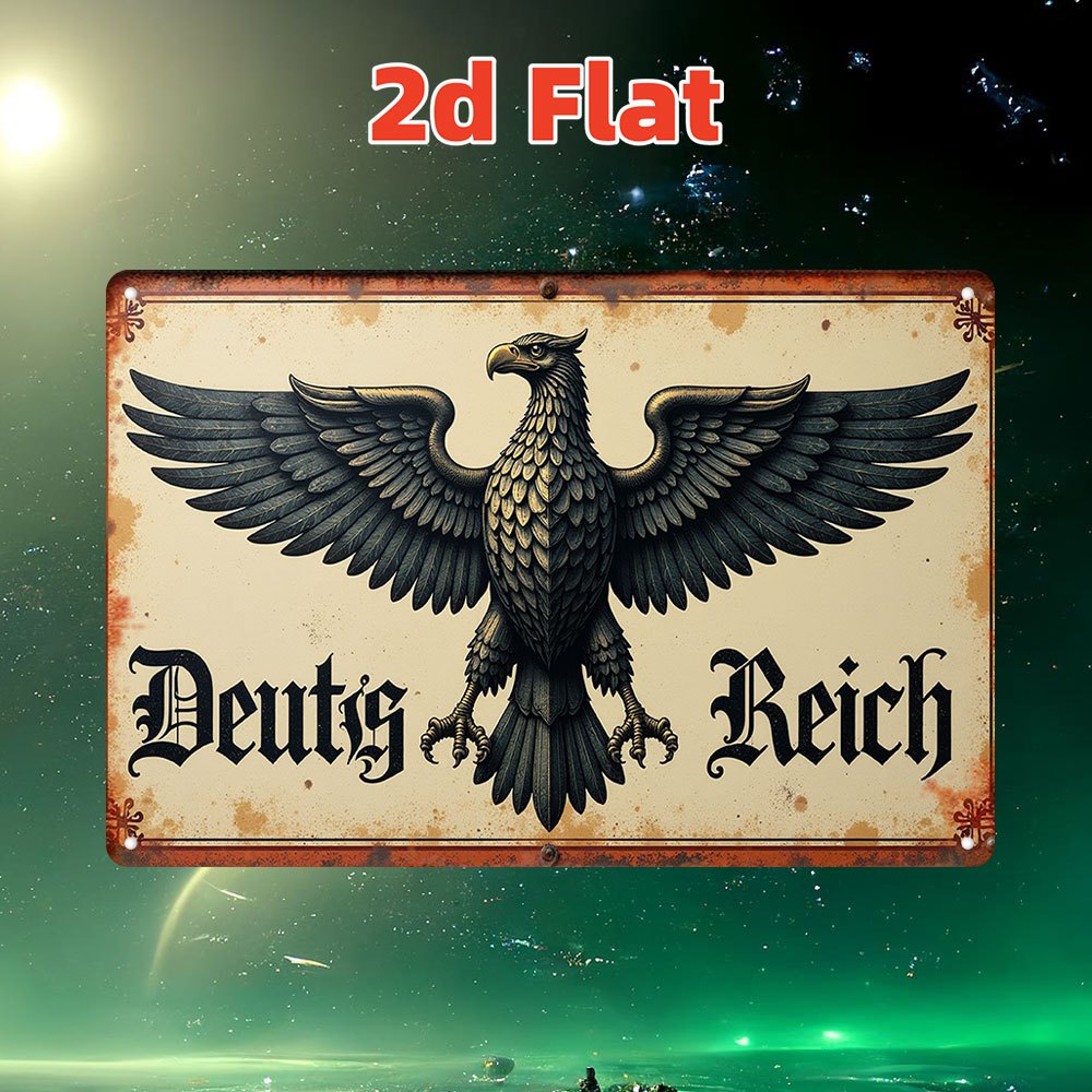 Home Decor Trends - Vintage German Eagle Metal Tin Sign