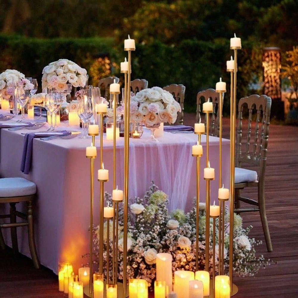 Flooring Home Decor - 2Pcs 9 Arm Candelabra,Floor Candle Holders