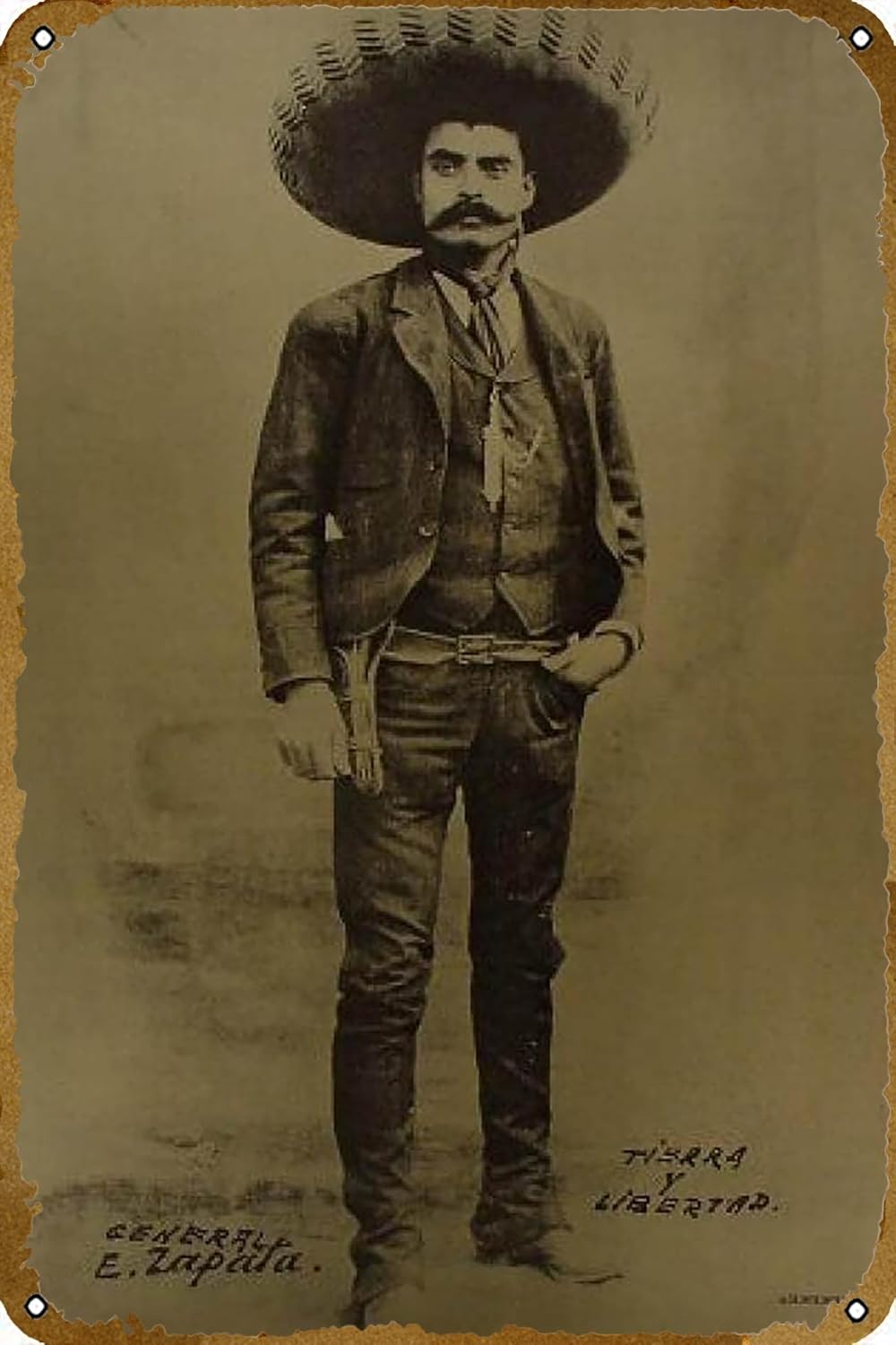 Home Decor Logo - EMILIANO ZAPATA poster ZICO-1721 metal tin