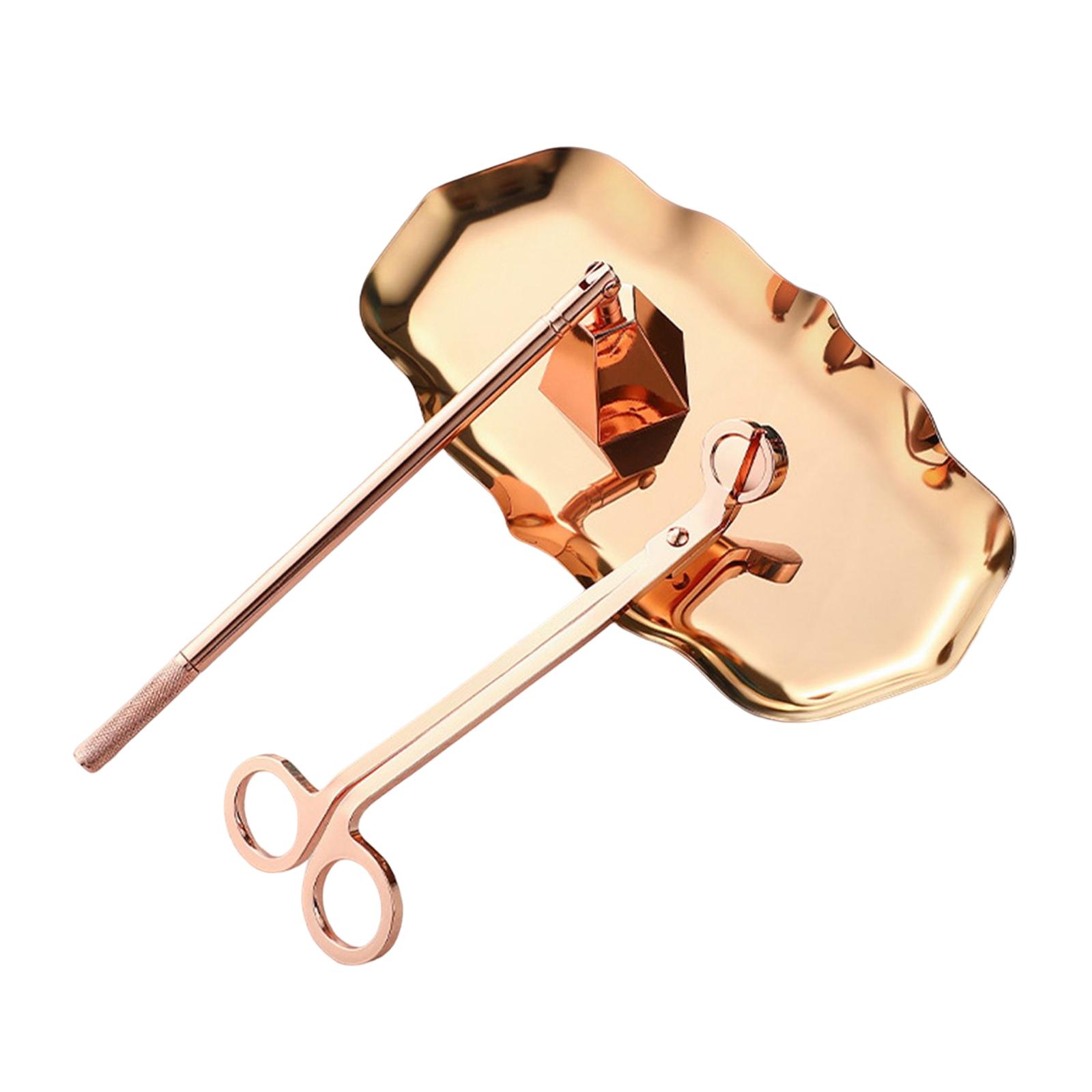 Home Decor Gold - 3Pcs Candle Accessory Set Candle Snuffer