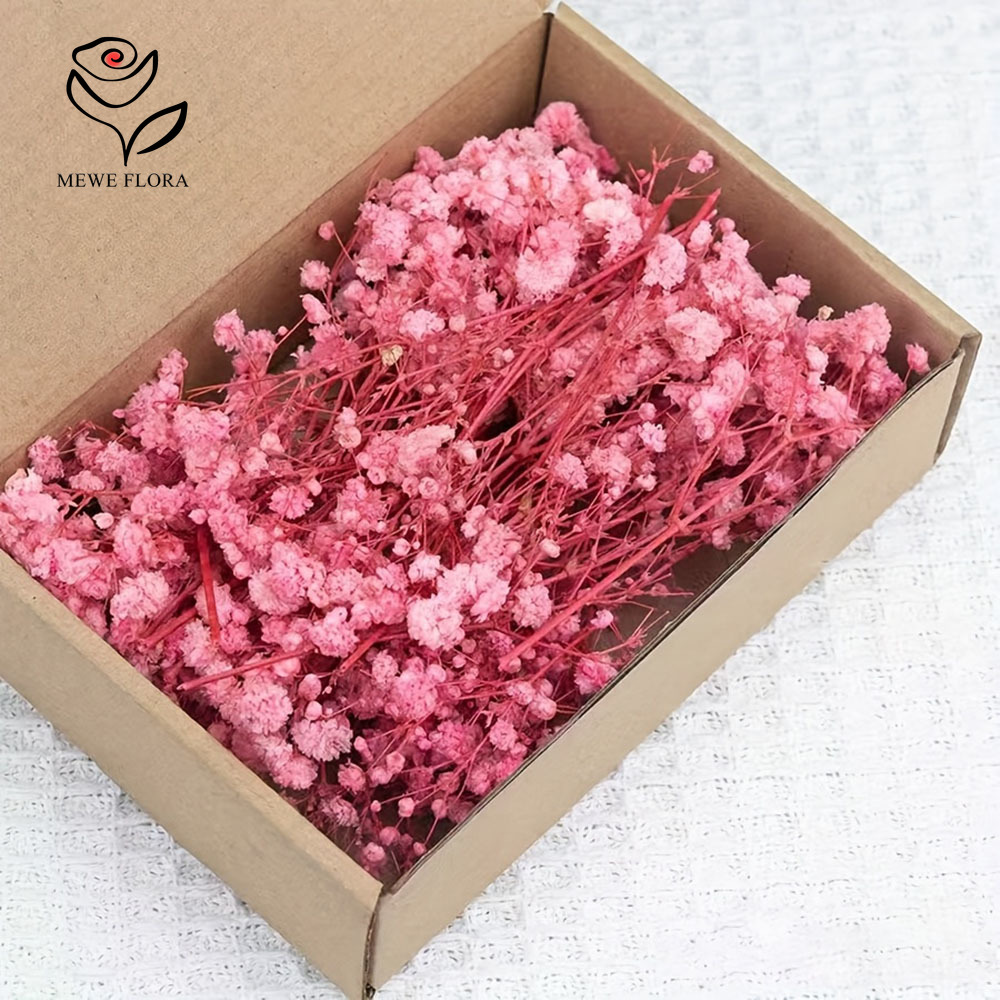 Home Decor Vase With Flowers - 100 Small Branch Dried Baby's Breath