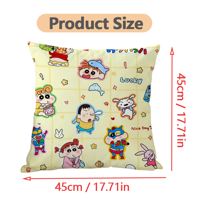 CRAYON S-SHINCHAN Printing Pil - Decorative Throw Pillow 评论和价格