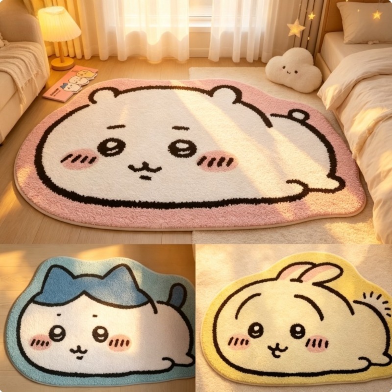 Hot Chiikawa Cartoon Rug Anime - Decorative Throw Pillow 评论和价格