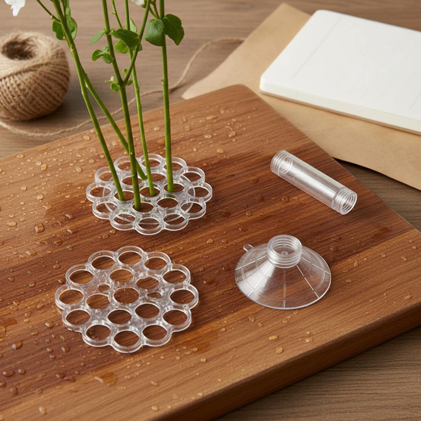 Coil Flower Stalk Holder Easy  - Home Decor Vase With Flowers 评论和价格