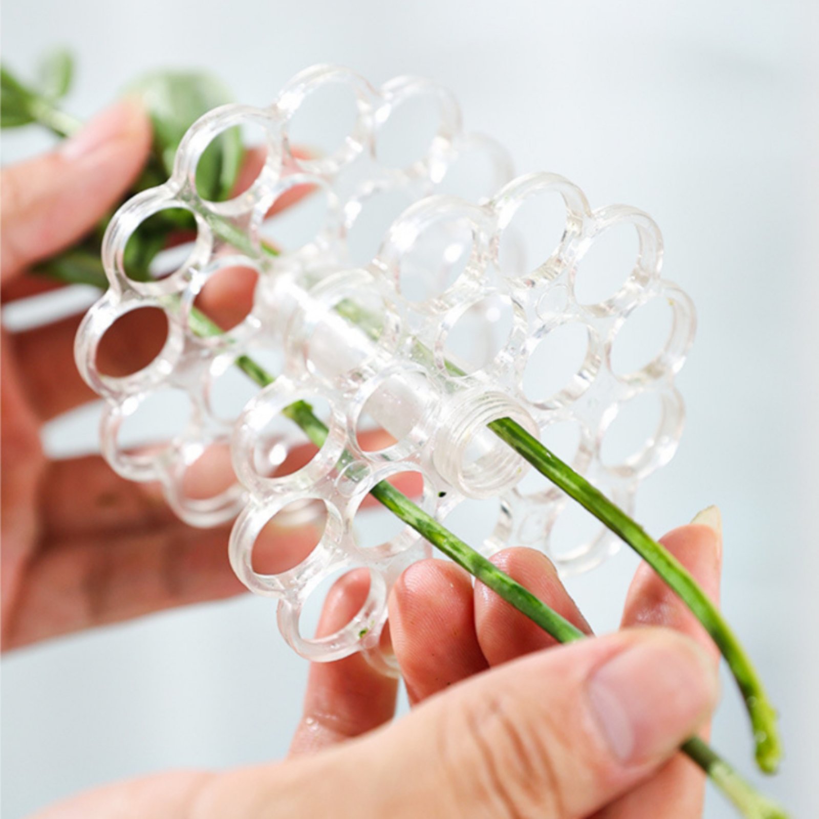 Coil Flower Stalk Holder Easy  - Home Decor Vase With Flowers 评论和价格