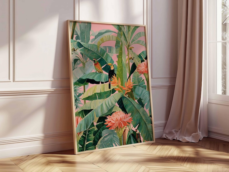 1pc Retro Tropical Canvas Post - Home Decor Trends 评论和价格