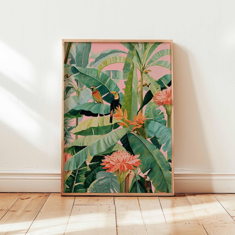 1pc Retro Tropical Canvas Post - Home Decor Trends 评论和价格