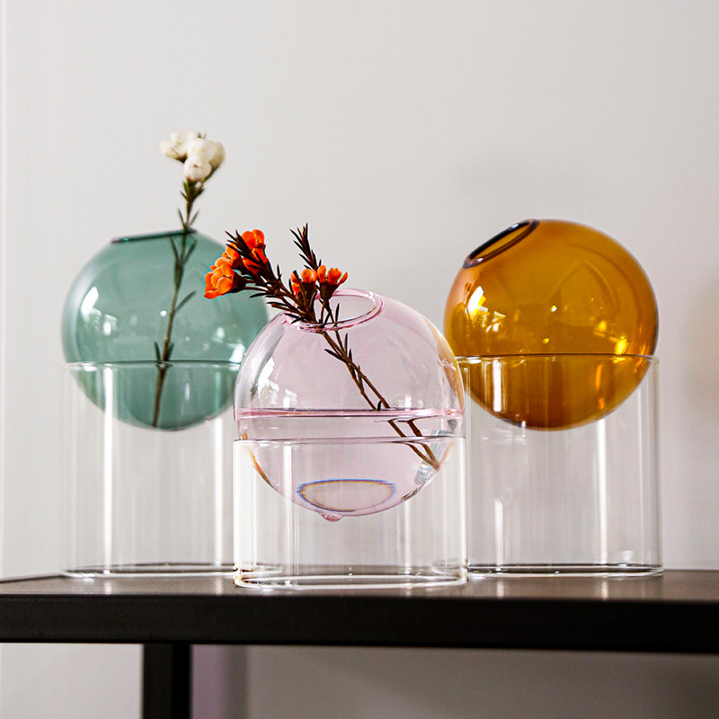 Mini Round Flower Vase Hydropo - Terrarium Glass Bottle 评论和价格