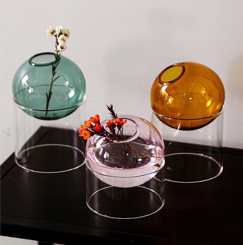 Mini Round Flower Vase Hydropo - Terrarium Glass Bottle 评论和价格