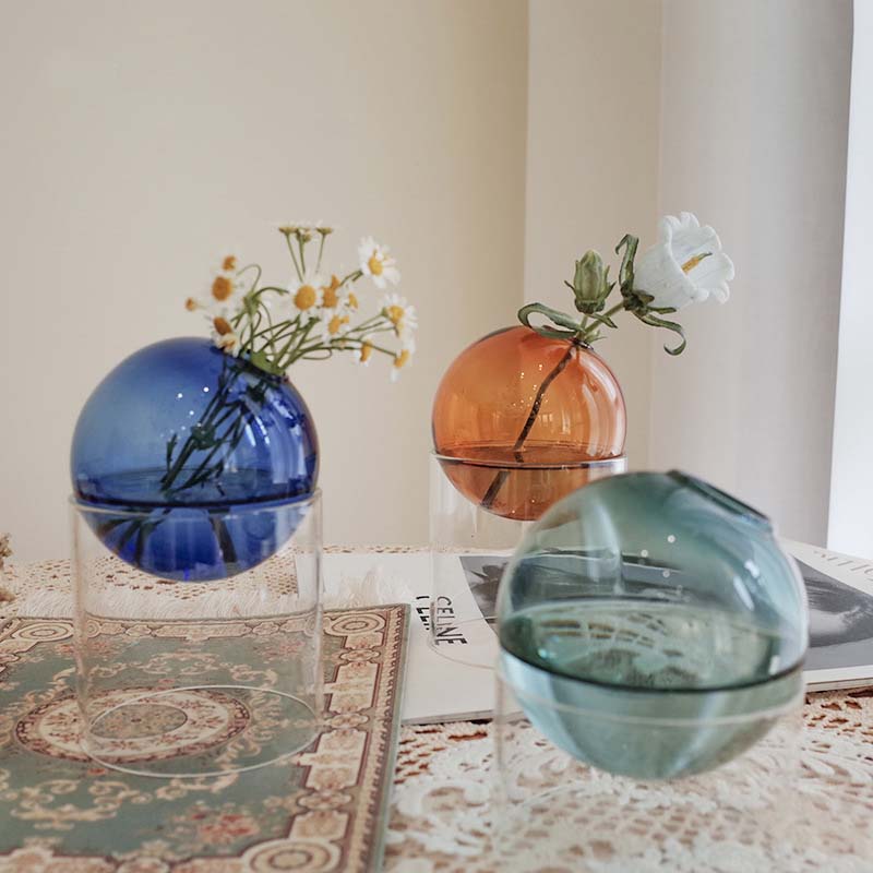 Mini Round Flower Vase Hydropo - Terrarium Glass Bottle 评论和价格