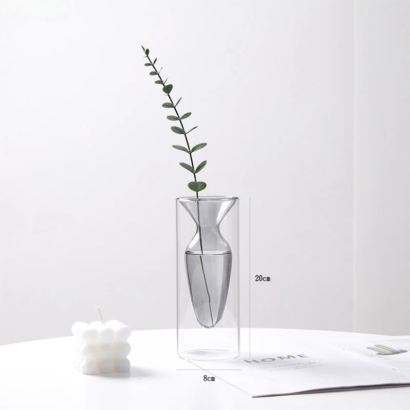 Colorful Double-layer Glass Va - Terrarium Glass Bottle 评论和价格