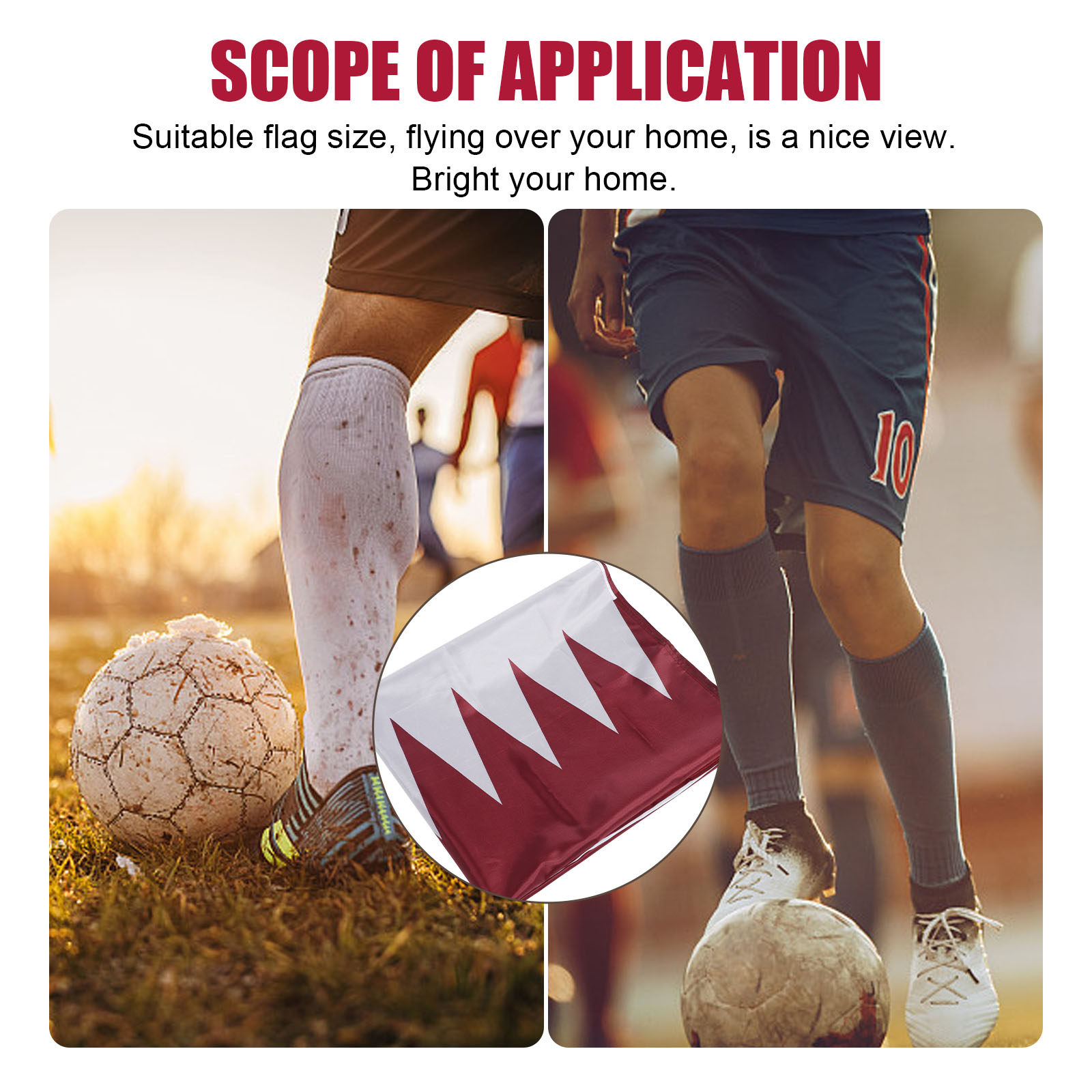 Qatar Hanging Nation Flag Poly - Home Decor Qatar 评论和价格