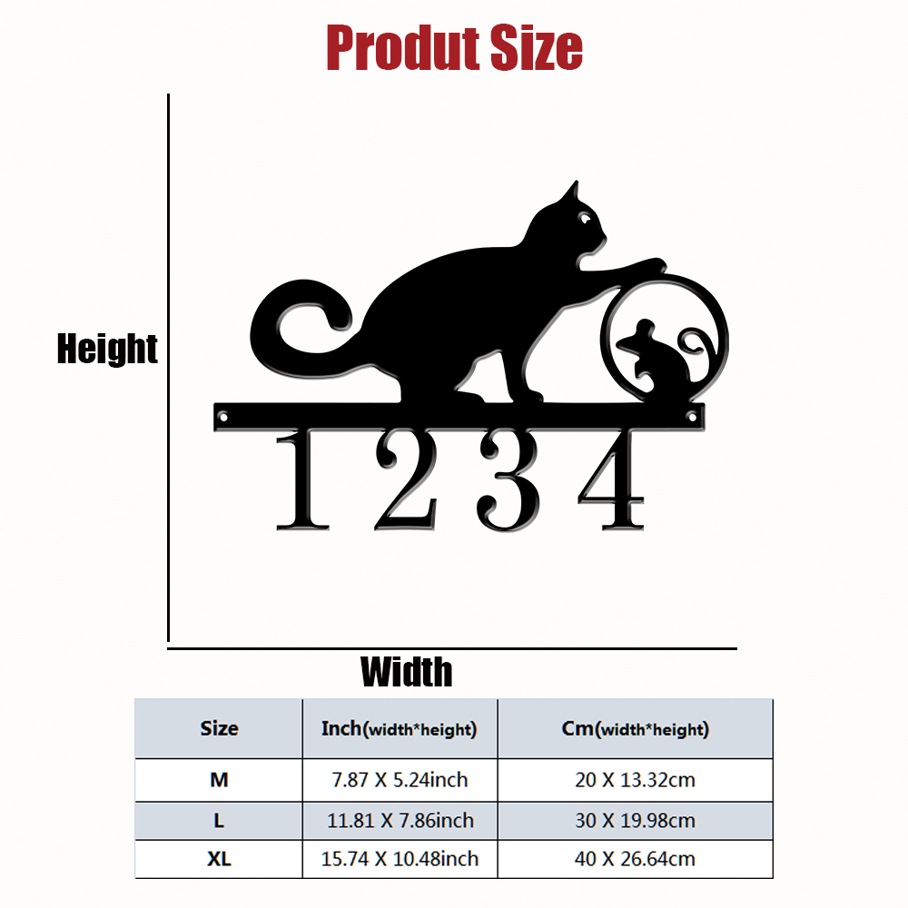 1Pc Custom cat Metal Door Stre - Home Decor Cat 评论和价格
