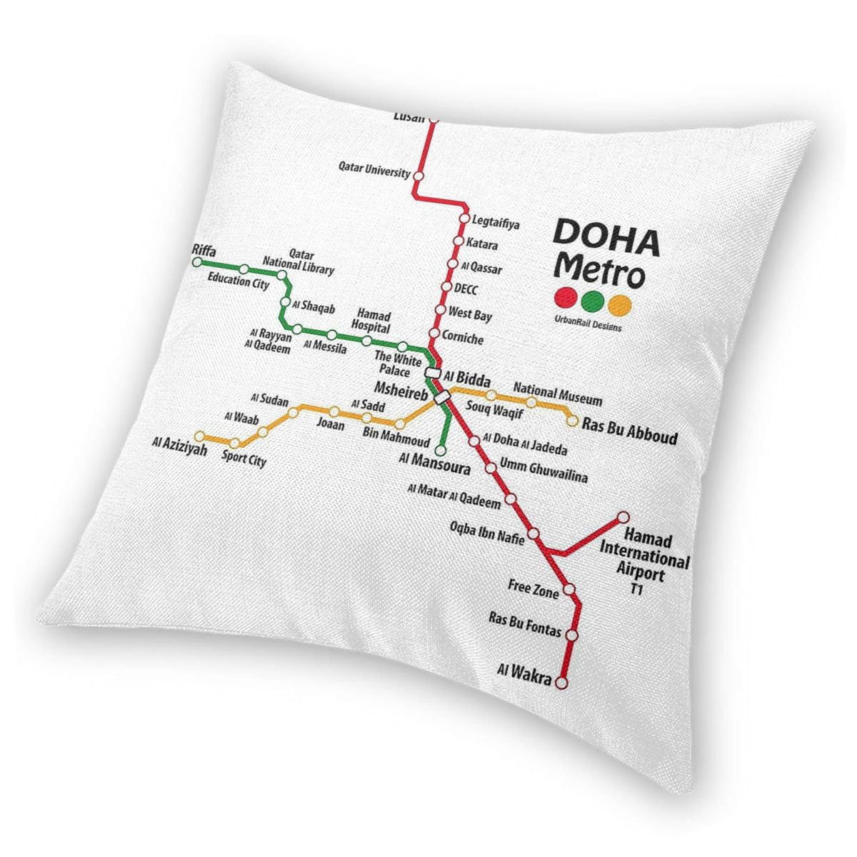 Qatar Doha Metro Map Square Pi - Home Decor Qatar 评论和价格