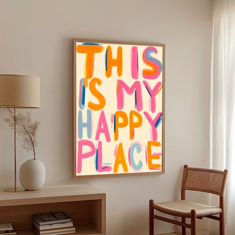Modern This Is My Happy Place  - Home Decor Reviews 评论和价格