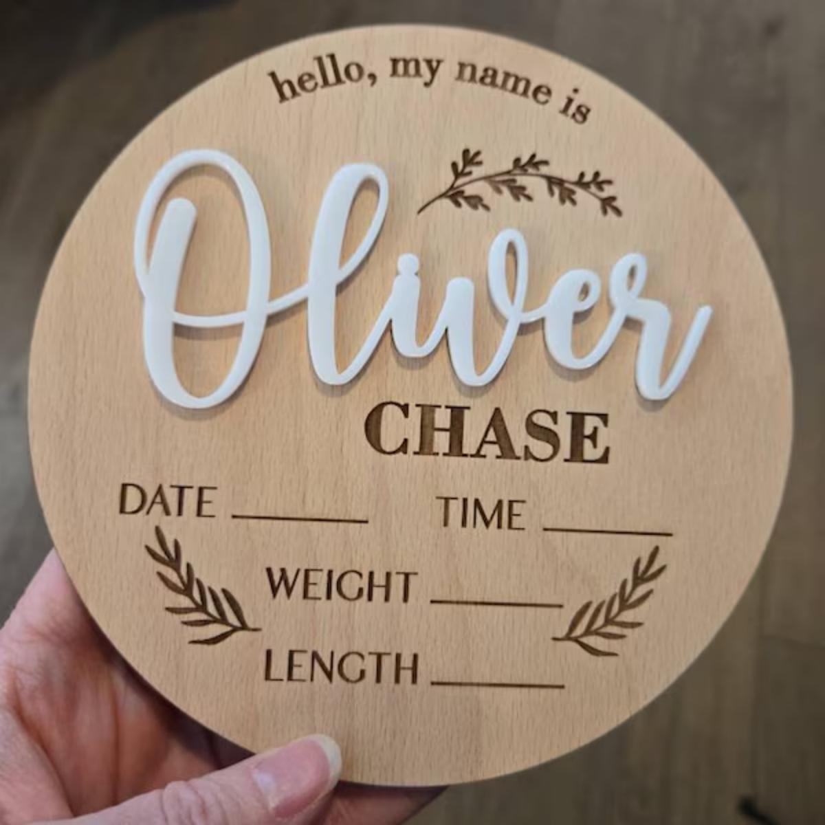 1Pc Custom Baby Announcement S - Home Decor Ideas 评论和价格