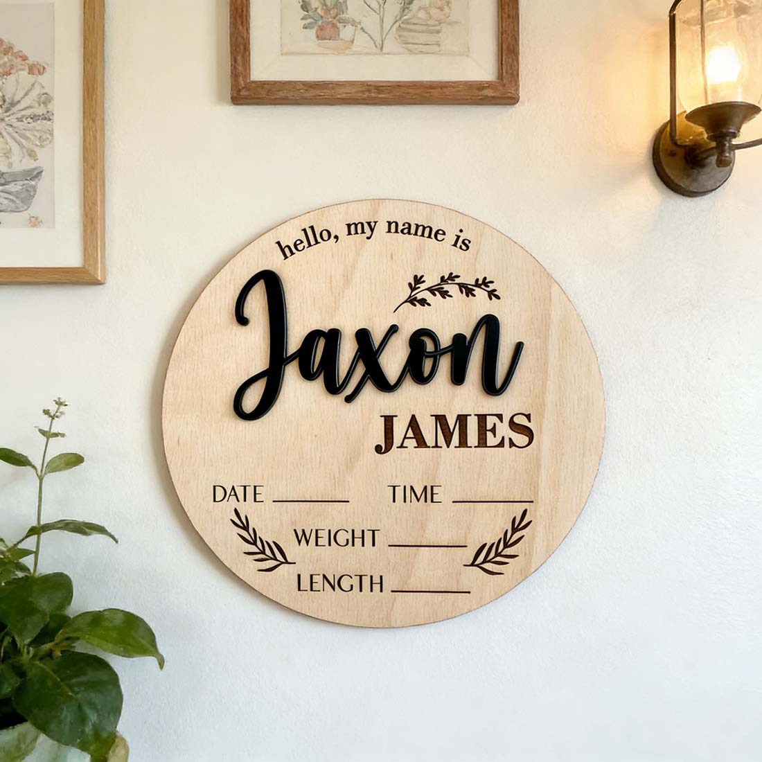 1Pc Custom Baby Announcement S - Home Decor Ideas 评论和价格