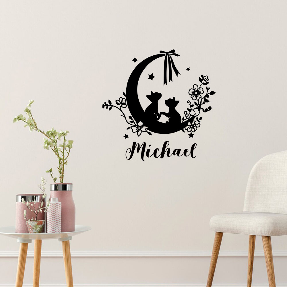 1PC Colorful Cat Flower Moon C - Home Decor Cat 评论和价格
