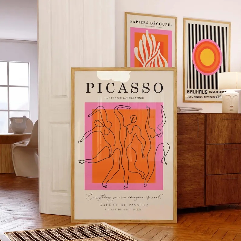 3pcsModern Orange  Bauhaus And - Home Decor Reviews 评论和价格