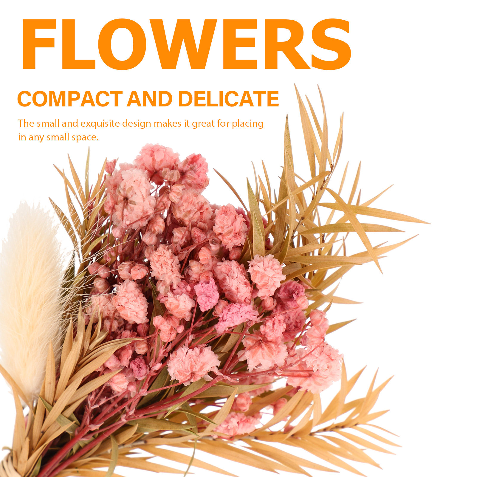 3Pcs Mini Dried Floral Bouquet - Home Decor Vase With Flowers 评论和价格