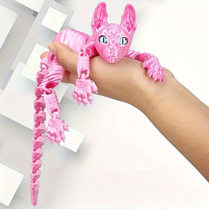 1pc 3D Printed Sphynx Cat Figu - Home Decor Cat 评论和价格