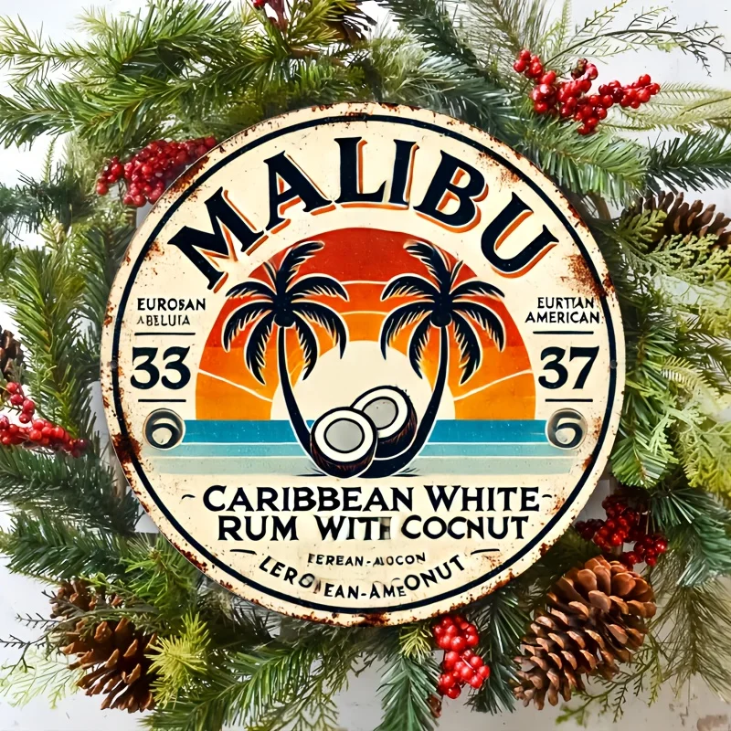 Vintage Malibu Rum Coconut Alu - Home Decor Trends 评论和价格