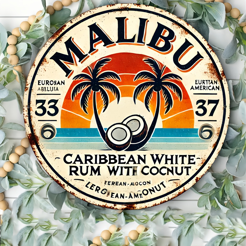 Vintage Malibu Rum Coconut Alu - Home Decor Trends 评论和价格