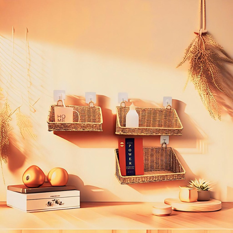 Woven Rattan Hanging Storage B - Home Decor Hampers 评论和价格