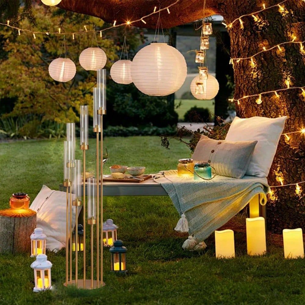 48inch Gold Floor Candle Holde - Flooring Home Decor 评论和价格