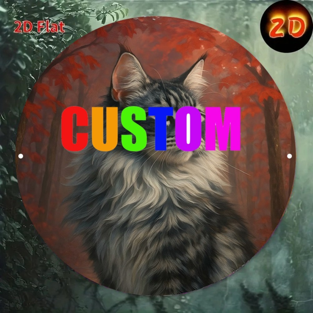 2D Flat Custom Round Vintage C - Home Decor Cat 评论和价格