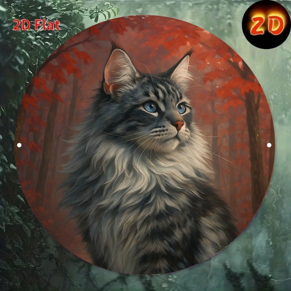 2D Flat Custom Round Vintage C - Home Decor Cat 评论和价格
