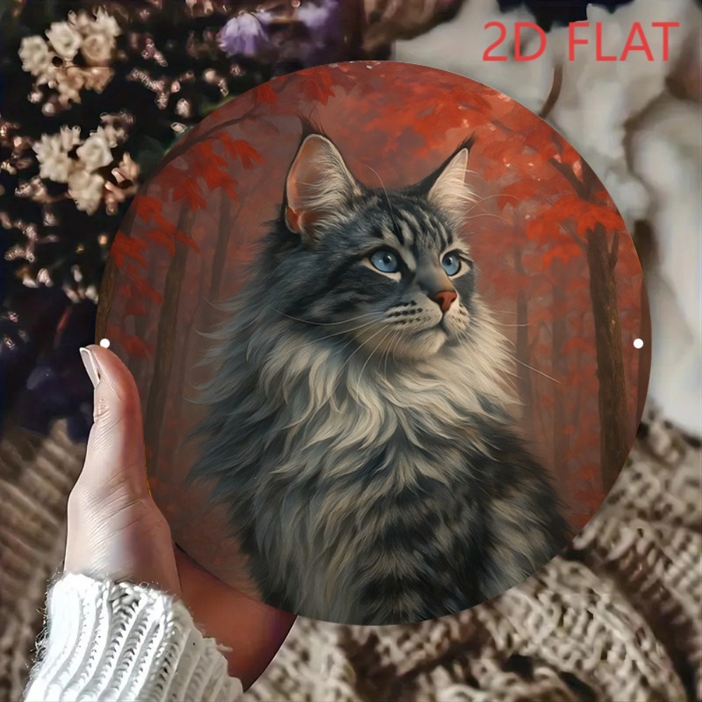 2D Flat Custom Round Vintage C - Home Decor Cat 评论和价格