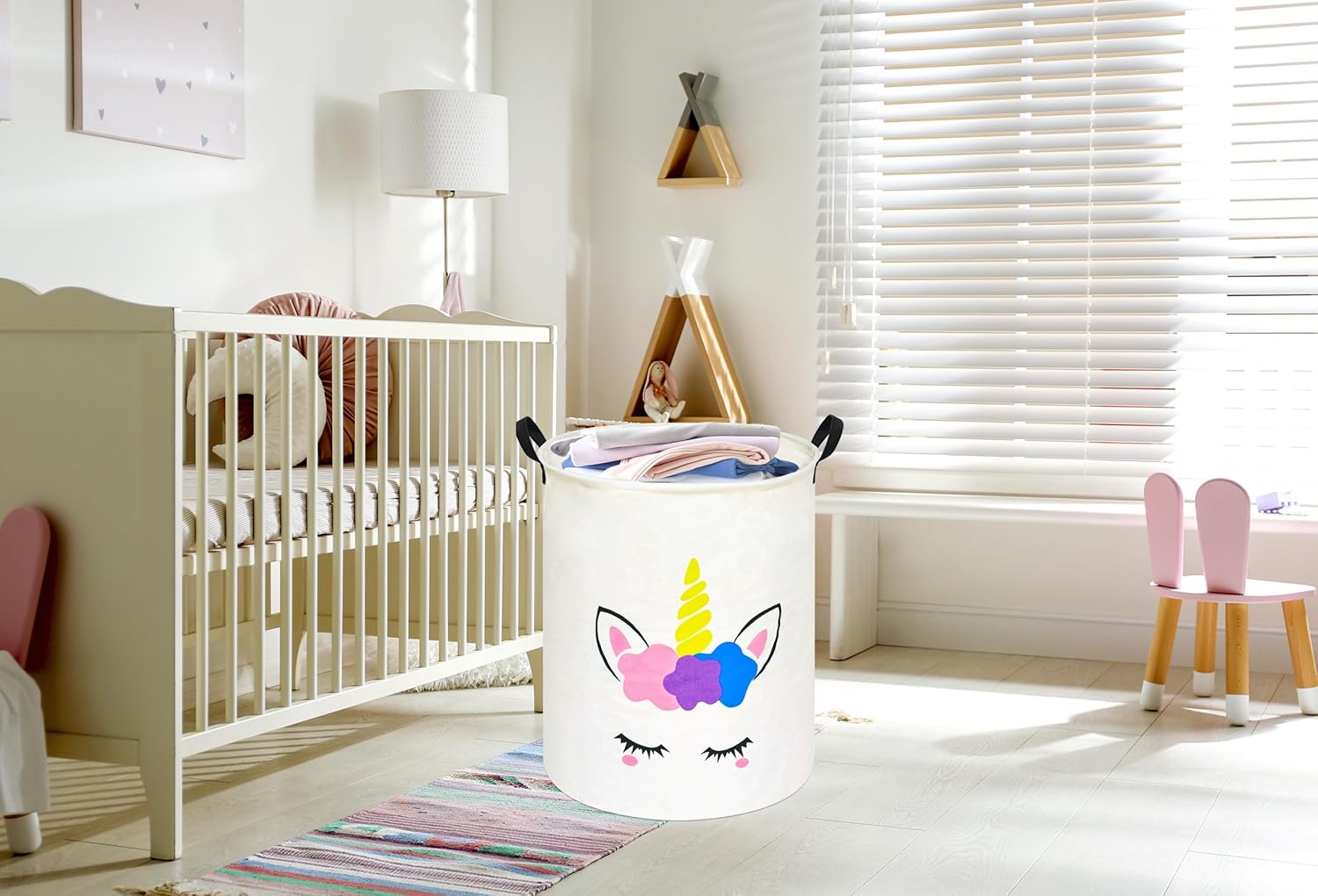 Unicorn Round Laundry Basket S - Home Decor Hampers 评论和价格
