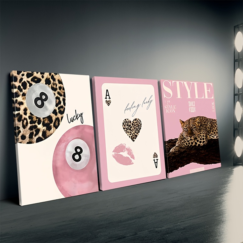 3pcs Leopard Cheetah Canvas Wa - Home Decor Trends 评论和价格