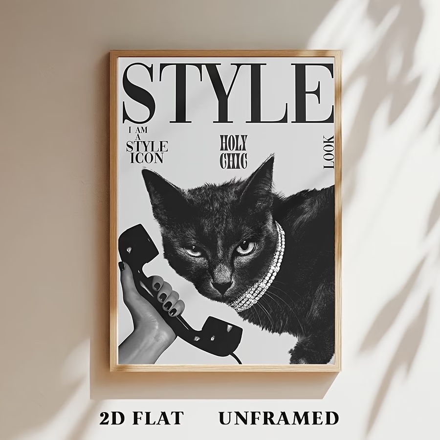 Retro Black Cat Making And Rec - Home Decor Cat 评论和价格