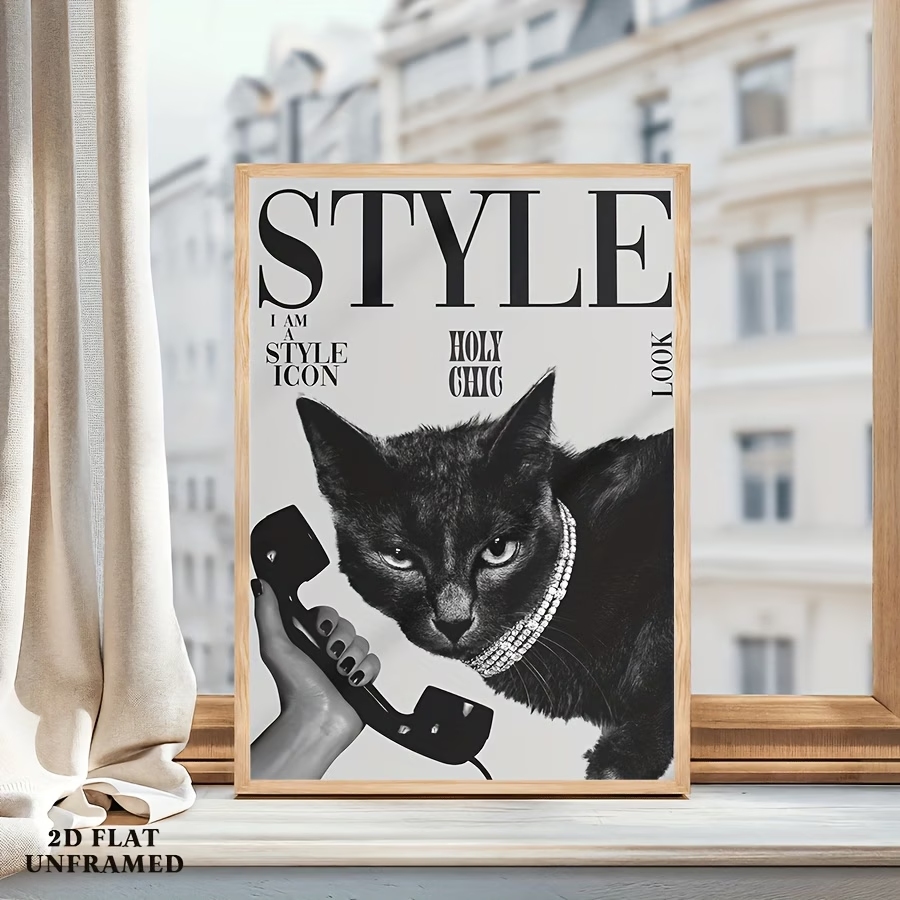 Retro Black Cat Making And Rec - Home Decor Cat 评论和价格