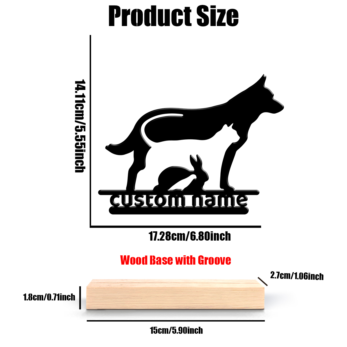 1Pc Csutom Dog Cat Rabbit Wood - Home Decor Cat 评论和价格