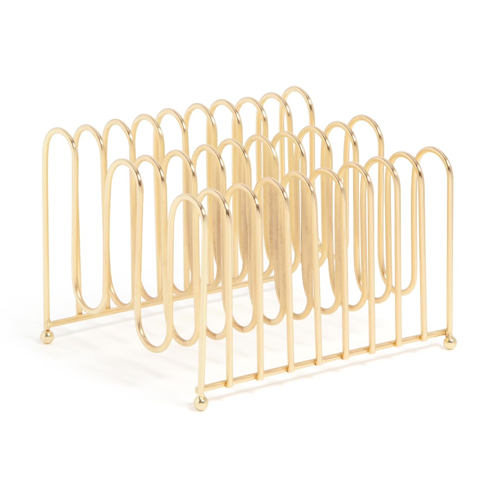 Bent Wire Desk Organizer Lette - Home Decor Gold 评论和价格