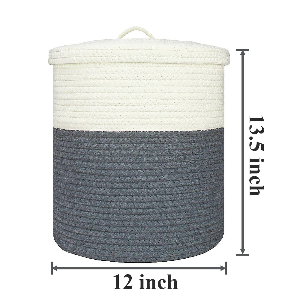 Cotton Rope Storage Basket wit - Home Decor Hampers 评论和价格