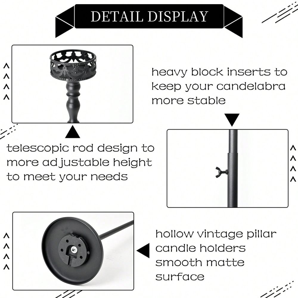 Adjustable Metal Taper Candle  - Flooring Home Decor 评论和价格