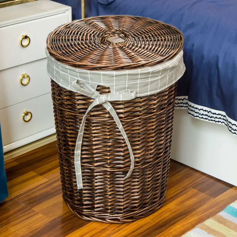 Rattan Hamper Stylish Laundry  - Home Decor Hampers 评论和价格