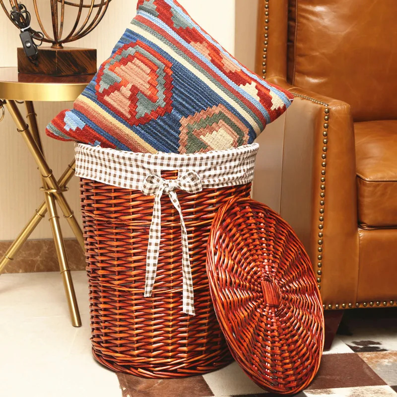 Rattan Hamper Stylish Laundry  - Home Decor Hampers 评论和价格