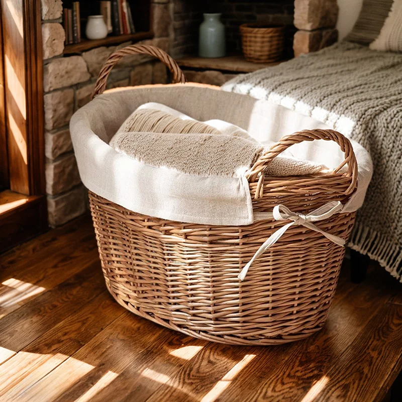 ‌Rattan Dirty Clothes Hamper,  - Home Decor Hampers 评论和价格